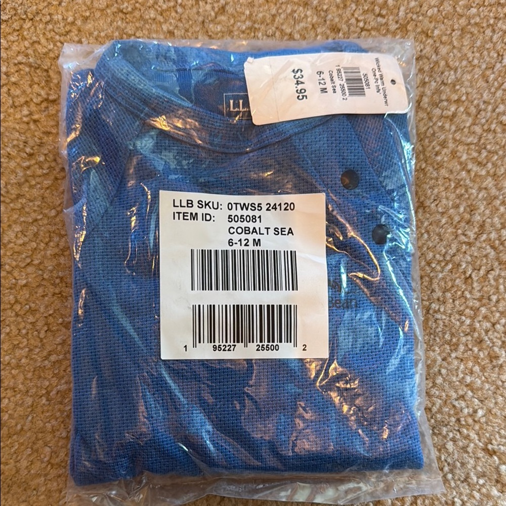 LL Bean Cobalt Blue Baby Outfit- under snow gear